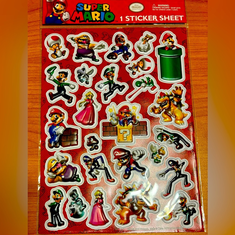 Super Mario stickers X2